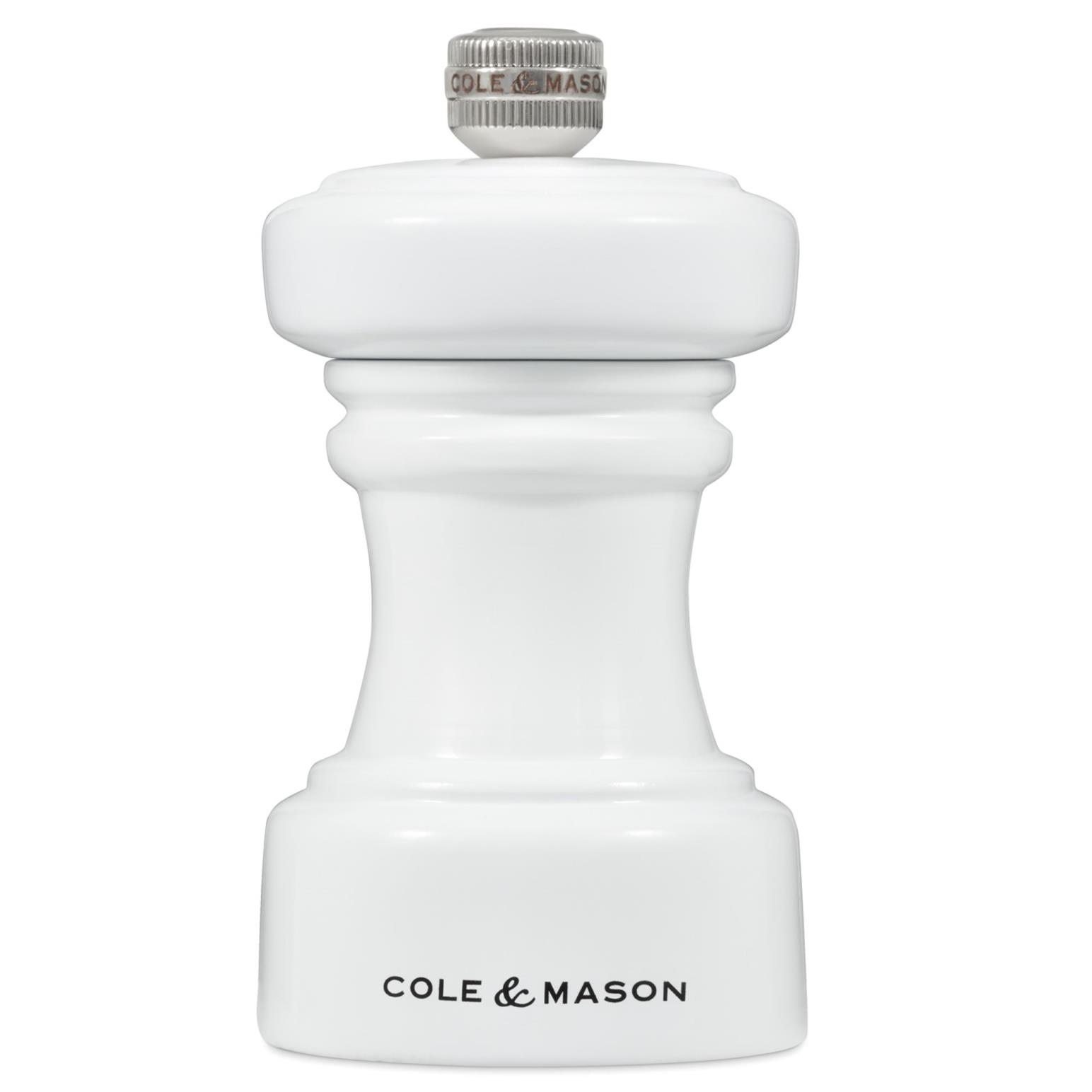 Cole & Mason Hoxton White Gloss Salt Mill 104mm